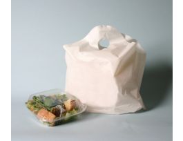 BAG WHITE BELL TOP HNDLE 19X18X9.5