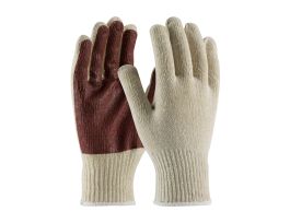 10G Natural Cotton/Polyester Shell, Rust Color Nitrile Coating