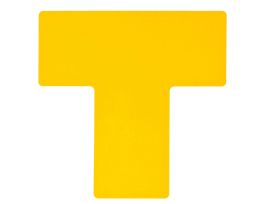 ToughStripe® Floor Marking Tape T-Shaped  Marks -  Polyester, Solid Color, Yellow, 4" x 10"