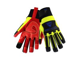 R2, Safety Rigger, Synthetic Double Leather Palm, Red Silicone Palm,TPR , MD