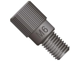 Flangeless Male Nut, Standard Knurl, Black Acetal, 1/16" OD Tubing, M6 Flat-Bottom; 10/Pk
