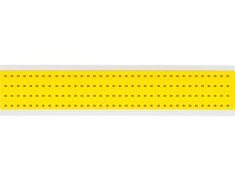Repositionable Vinyl 0.25 in Black on Yellow, Letters - Card of 144 Labels
