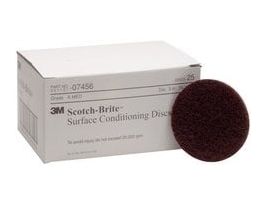 Scotch-Brite™ Surface Conditioning Disc, SC-DH, 07456, A/O Medium, 3 in x NH, 25/Carton, 100 ea/Case