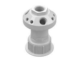 Solvent Waste Manifold, PP, DIN 45, 1x1/2" NPT, 3x1/4" NPT, 6x1/4-28 UNF; 1/EA