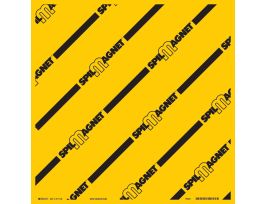 Spill Magnet Drain Cover: Vinyl, Black on Yellow, 24" x 24"