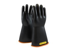 NOVAX Insulating Glove, Blk./Orn., Straight Cuff, Class 0,1 & 2