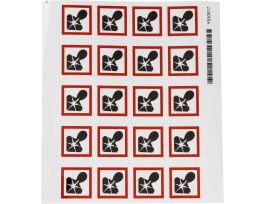 GHS Health Danger Picto Label, 1.5" H x 1.5" W x .035" D