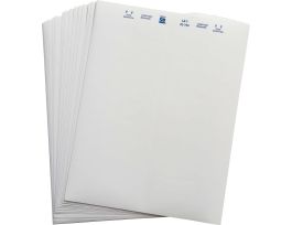LaserTab Paper Lbls 0.9 in H x 3 in W White 50/PK