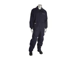 8 Cal FR Dual Cert. 7oz. Coverall, NFPA 70E & NFPA 2112, Navy, XL