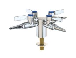 Laboratory Ball Valve, Four Turrets, Vacuum