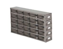 Upright Freezer Drawer Rack for Microtube Boxes with 2 7/16" Max Height, 5 x 5 Array