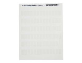 LaserTab Self-Lam Polyester Lbls 1.5 in H x 0.5 in W White, Clear 65/PK