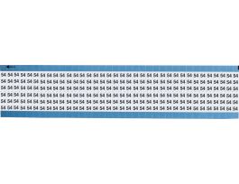 Numerical Wire Markers Permanent Adhesive Vinyl 0.75 in H Legend: 54, 1800 Total