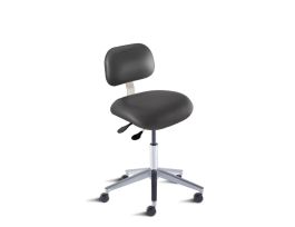 VWR CHAIR ISO 5 VINYL CR FNSH BK 19-26IN