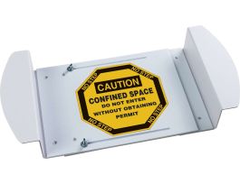 CAUTION Confined Space Do Not Enter Without Obtaining Permit Sign, 30.5" H x 42" W x 0.24" D, Polystyrene;Polyester