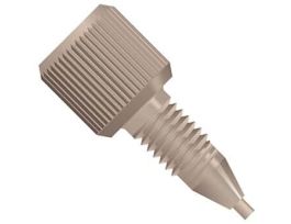 Threaded Adapter, PEEK, 0.030" ID, 1/4-28 Flat Bottom (F) to 10-32 Coned (M)