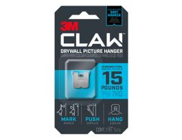 3M CLAW™ Drywall Picture Hanger 15 lb with Temporary Spot Marker 3PH15M-1EF, 1 hanger, 1 marker