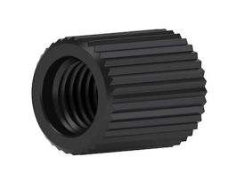 Tubing Cap, Black ETFE, 1/4-28 Flat-Bottom; 1/EA