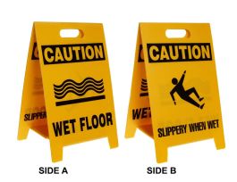 CAUTION Reversible Floor Stands, SLIPPERY WHEN WET