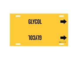 Glycol Pipe Marker, 10" H x 32" W, Fits Pipes 10" Dia. Thru 15" Dia.