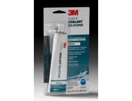 3M™ Marine Grade Silicone Sealant, White, 3 oz Tube, 6/Case