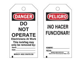 Lockout Tags Polyester 5.75 in H x 3 in W 25PK