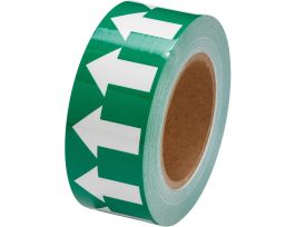 Pipe Marking Tape, 2" W x 30 yd L x 0.006" D, White on Green