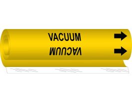 VACUUM Pipe Marker, 8" H x 5" W, Fits Pipes 0.5" Dia. Thru 1.375" Dia.