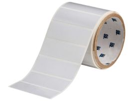 Flexible Polyester Curved Surface Labels 1 in H x 3 in W White 3000/RL