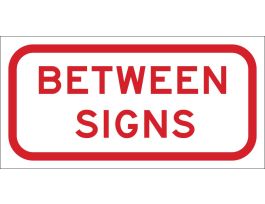 Between Signs Sign, 6" H x 12" W x 0.090" D