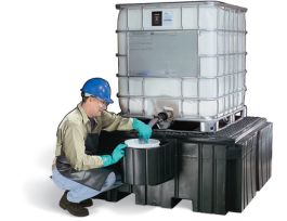 IBC CONTAINMENT PALLET W SHELF & DRAIN