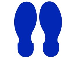 ToughStripe® Floor Marking Tape Footprint Set -  Polyester, Solid Color, Blue, 10" x 4"