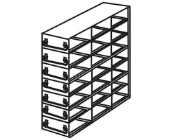 Upright Freezer Drawer Rack for 100-Place Slide Boxes, 3 x 7 Array