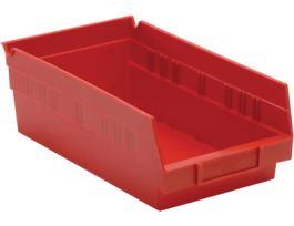11 5/8INX 6 5/8INX4IN SHELF-BIN RED