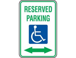 Reserved Parking Sign, 18" H x 12" W x 0.090" D, Aluminum