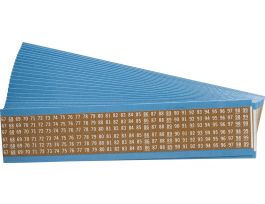 Consecutive Numbers  Wire Markers Vinyl Cloth, 67 to 99 White on Brown 825 Total