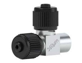 Ultra High-Pressure MicroTee Assy, SS, Blk, 1/16" to 360m OD, 10-32 to 5/16-24