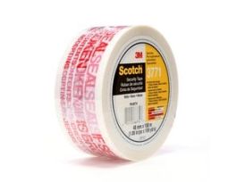 Scotch® Printed Message Box Sealing Tape 3771, White, 48 mm x 100 m, 36/case (6 rolls/pack 6 packs/case), Conveniently Packaged