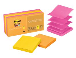 Post-it® Super Sticky Dispenser Pop-up Notes R330-10SSAU, 3 in x 3 in (76 mm x 76 mm), 10 pads, 90 sheets/pad