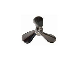 316 Stainless Steel Pitched-blade Propeller, 2.5" dia x 5/16" bore dia