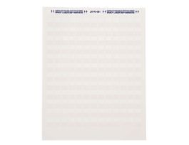 LaserTab Self-Lam Polyester Lbls 1 in H x 1 in W White, Clear 40/PK