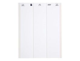 LaserTab Polyester Lbls 1 in H x 2.5 in W White 38/PK
