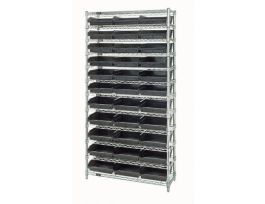 24INX36INX74IN 12 SHELF UNIT 33 BINS