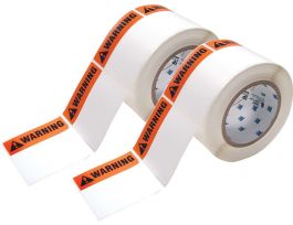 High Adhesion Polyester with Header Labels 3in H x 3in W BK, OR on WT PK of 2/RL