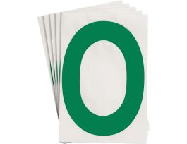 ToughStripe® Floor Marking Polyester 8 in Label Letter O Green 20/PK