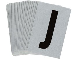 BradyLite 1 in Reflective Numbers Black on Silver, J 25/PK