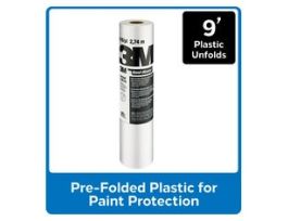 3M™ Hand-Masker™ Contractor's Plastic CP9, 9 ft x 90 ft x 0.00035 in (2.74 m x 27,4 m x .00889 mm), 1 Roll/Pack