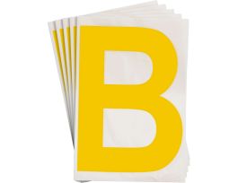ToughStripe® Floor Marking Polyester 8 in Label Letter B Yellow 20/PK