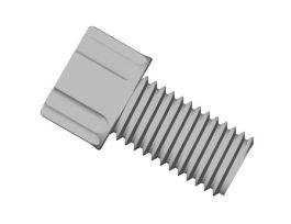 Gripper Fitting, 1/4"-28 UNF(M) flat bottom, 1/16" OD tubing, gray; 10/pk