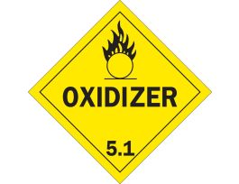 Oxidizer 51 Sign, 10.75" H x 10.75" W x 0.1" D, Fiberglass